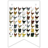 Bannière À Fanions 49 poules de poulet (Troisième drapeau)