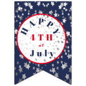 Bannière À Fanions 4 juillet Bleu Rouge Blanc (Premier drapeau)
