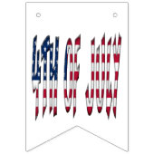 Bannière À Fanions 4 juillet Étoiles et rayures USA Typographie (Troisième drapeau)
