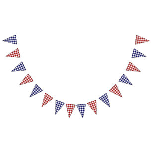 Bannière À Fanions 4 juillet motif bleu blanc rouge classique de