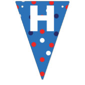 Bannière À Fanions 4 juillet rouge et bleu (Deuxième drapeau)