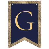 Bannière À Fanions 4 Lettres Marine Bleu Dieu Béni Baptême Communion (Deuxième drapeau)