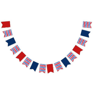 Bannière À Fanions 4th Bunting Flags Stars et Stripes