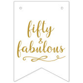 Bannière À Fanions 50 Et Fabuleux Or Blanc (Deuxième drapeau)