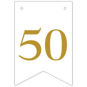 Bannière À Fanions 50 Et Fabuleux Or Blanc (Premier drapeau)
