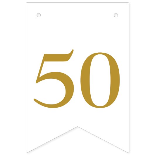Bannière À Fanions 50 Et Fabuleux Or Blanc (Premier drapeau)