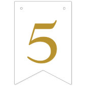 Bannière À Fanions 50 Et Fabuleux Or Blanc (Troisième drapeau)