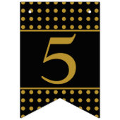Bannière À Fanions 50 Et Fabuleux Points Dorés (Troisième drapeau)