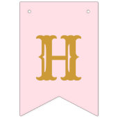 Bannière À Fanions 50e anniversaire 1972 Pink Gold Nom Chic (Deuxième drapeau)