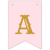 Bannière À Fanions 50e anniversaire 1972 Pink Gold Nom Chic (Troisième drapeau)