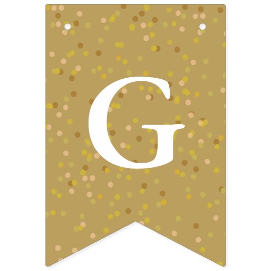 Bannière À Fanions 50e anniversaire de Mariage Gold Dust Confetti (Deuxième drapeau)