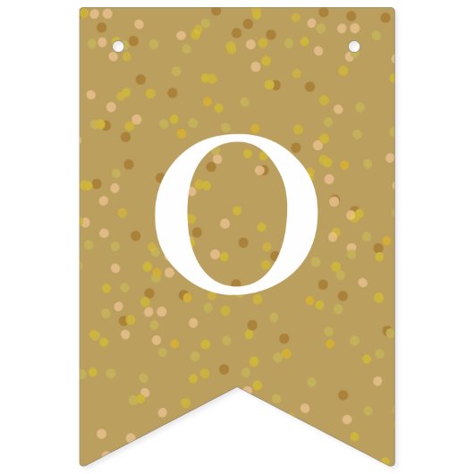 Bannière À Fanions 50e anniversaire de Mariage Gold Dust Confetti (Troisième drapeau)