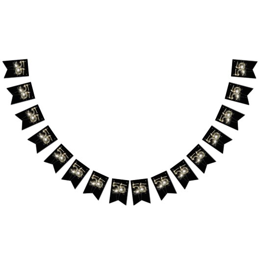 Bannière À Fanions 55e anniversaire ou fête d'anniversaire (Tout)