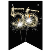 Bannière À Fanions 55e anniversaire ou fête d'anniversaire (Troisième drapeau)