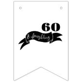 Bannière À Fanions 60 et main scintillante tirée noir et blanc (Deuxième drapeau)