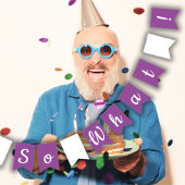 Bannière À Fanions 60e fête d'anniversaire drôle et motivationnelle