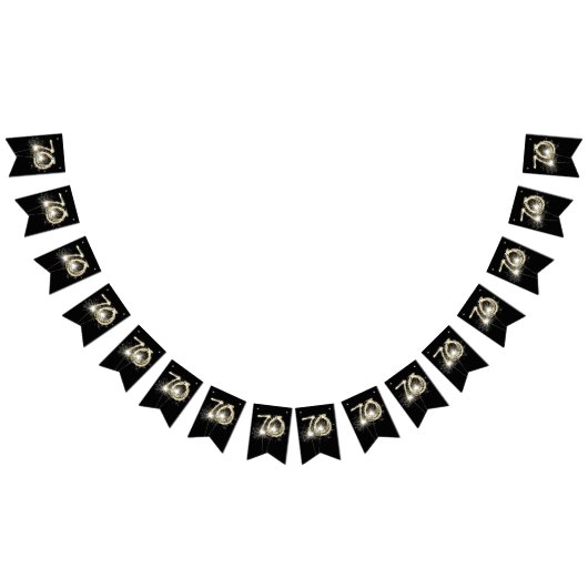 Bannière À Fanions 70e anniversaire ou fête d'anniversaire (Tout)