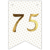 Bannière À Fanions 75e anniversaire Mariage Anniversaire Numéro d'or (Troisième drapeau)