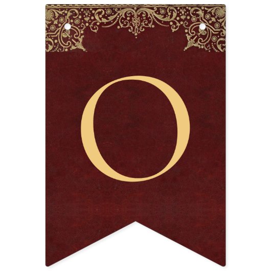 Bannière À Fanions 8 Lettres Rouge Or Dieu béni Baptême Communion (Deuxième drapeau)