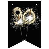 Bannière À Fanions 90e anniversaire Sparklers de fête (Premier drapeau)