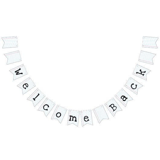 Bannière À Fanions Accueil de nouveau à l'école (Tout)