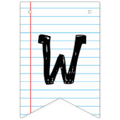 Bannière À Fanions Accueil de nouveau à l'école (Troisième drapeau)