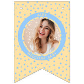 Bannière À Fanions Accueil moderne Nouveau bébé garçon fille photo no (Premier drapeau)