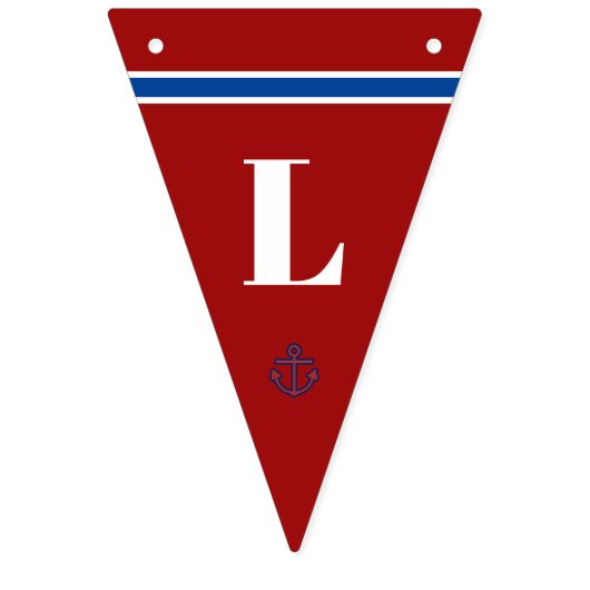 Bannière À Fanions Accueil Papa Classique Ancre Nautique Bandes (Troisième drapeau)