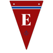 Bannière À Fanions Accueil Papa Classique Ancre Nautique Bandes (Deuxième drapeau)