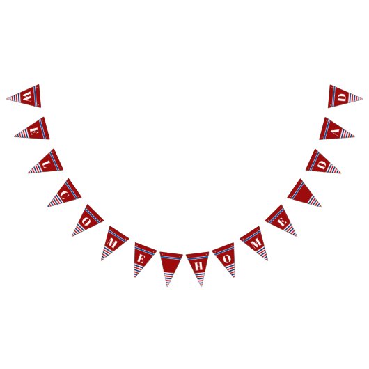 Bannière À Fanions Accueil Papa Classique Rouge Blanc Bleu Bleu Bleu (Tout)