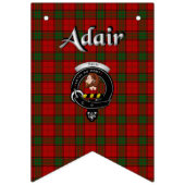 Bannière À Fanions Adair Clan Badge & Tartan (Premier drapeau)