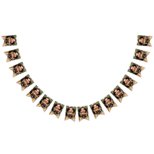 Bannière À Fanions Add French Bulldog Photo Personalize (Tout)