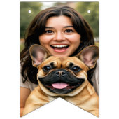 Bannière À Fanions Add French Bulldog Photo Personalize (Premier drapeau)