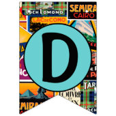 Bannière À Fanions Adventure Attend Étiquette Vintage voyage (Deuxième drapeau)