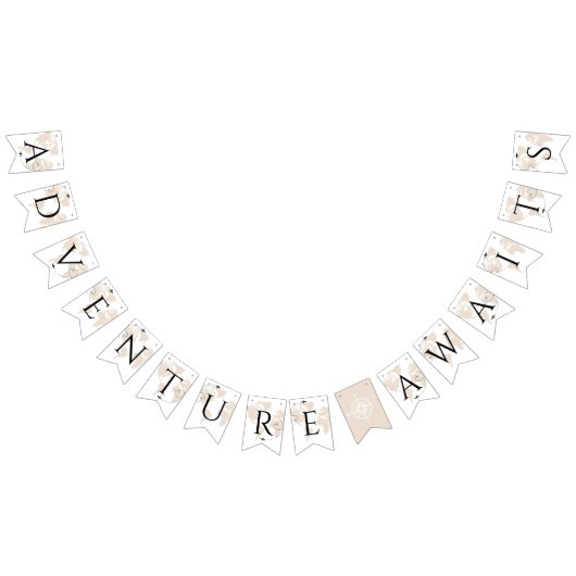 Bannière À Fanions Adventure Await Voyage carte du monde (Tout)