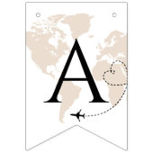 Bannière À Fanions Adventure Await Voyage carte du monde (Premier drapeau)