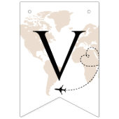 Bannière À Fanions Adventure Await Voyage carte du monde (Troisième drapeau)