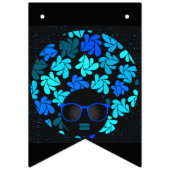 Bannière À Fanions Afro Diva Bleu (Troisième drapeau)