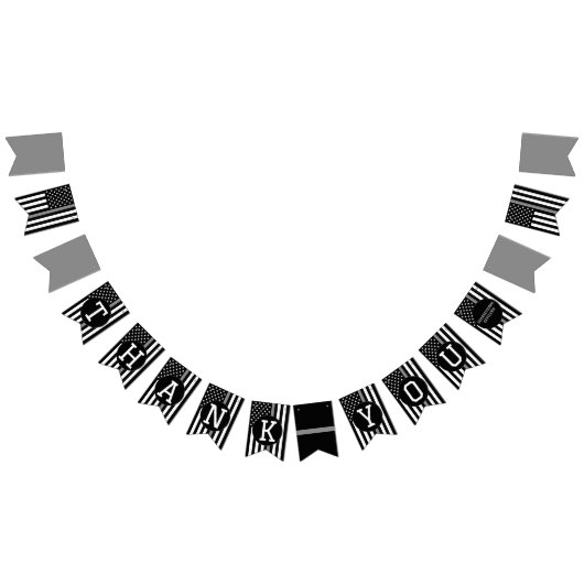 Bannière À Fanions Agent de correction du Merci Ligne mince Silver (Tout)