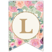 Bannière À Fanions Aimez-vous pour toujours Mariage rose pâle Sage ve (Premier drapeau)