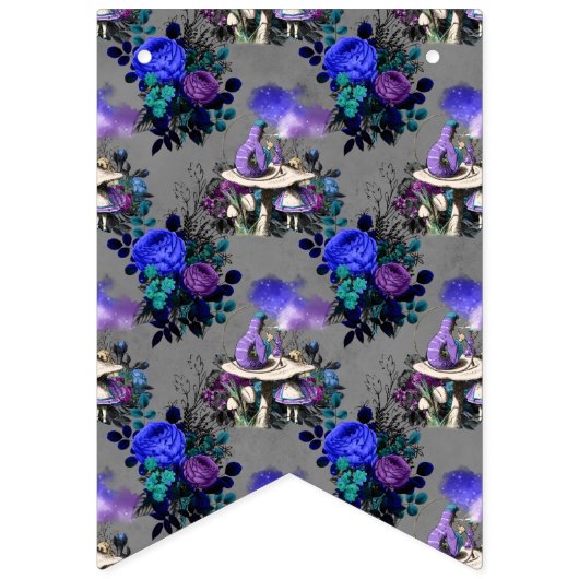 Bannière À Fanions Alice au pays des merveilles Fleurs de la chenille (Premier drapeau)