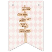 Bannière À Fanions Alice Aventures dans Woderland Anniversaire Tea Pa (Deuxième drapeau)