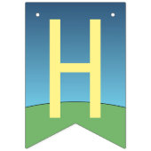 Bannière À Fanions Alien rose OVNI Joyeux anniversaire (Deuxième drapeau)