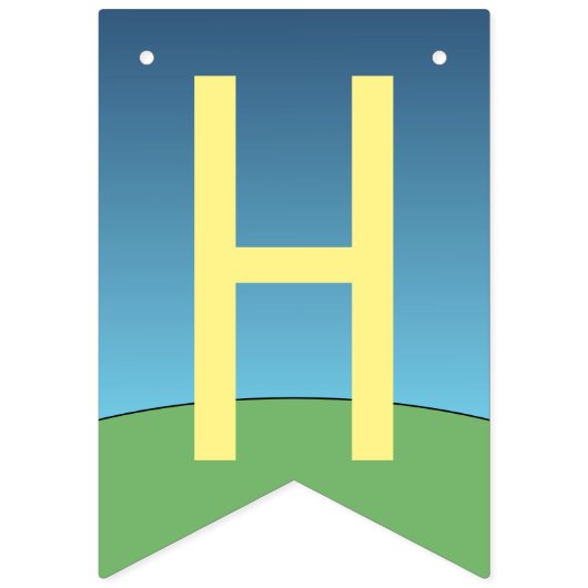 Bannière À Fanions Alien rose OVNI Joyeux anniversaire (Deuxième drapeau)