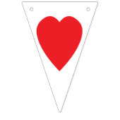 Bannière À Fanions AMOUR ET MERCIS ! Forme de triangle de SIGNE de (Premier drapeau)