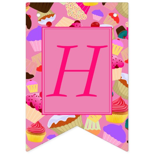 Bannière À Fanions Amusement, joyeux anniversaire de petit gâteau (Deuxième drapeau)