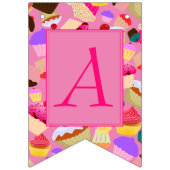 Bannière À Fanions Amusement, joyeux anniversaire de petit gâteau (Troisième drapeau)