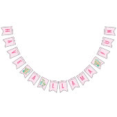Bannière À Fanions Amusez-vous au Llama - Pink Llama Party (Tout)