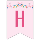 Bannière À Fanions Amusez-vous au Llama - Pink Llama Party (Premier drapeau)