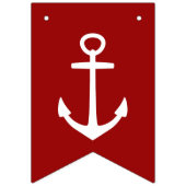 Bannière À Fanions Ancres et étoiles rouges blanches et bleues (Troisième drapeau)